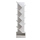 darrahopens Furniture > Office Artiss Display Shelf 9-Shelf Tree Bookshelf Book Storage Rack Bookcase White