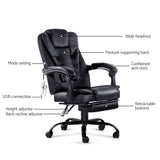 darrahopens Furniture > Office Artiss Electric Massage Office Chairs Recliner Computer Gaming Seat Footrest Black