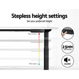 Darrahopens Furniture > Office Artiss Electric Standing Desk Adjustable Sit Stand Desks Black White 140cm