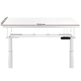 Darrahopens Furniture > Office Artiss Electric Standing Desk Height Adjustable Sit Stand Desks Table White
