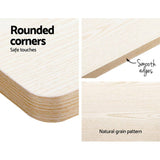 Darrahopens Furniture > Office Artiss Electric Standing Desk Height Adjustable Sit Stand Desks White Oak 140cm