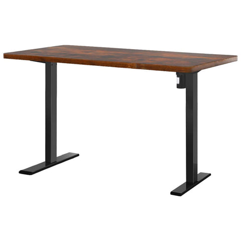 Darrahopens Furniture > Office Artiss Electric Standing Desk Motorised Adjustable Sit Stand Desks Black Brown