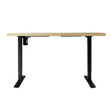 Darrahopens Furniture > Office Artiss Electric Standing Desk Motorised Adjustable Sit Stand Desks Black Oak