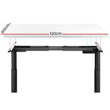 Darrahopens Furniture > Office Artiss Electric Standing Desk Motorised Adjustable Sit Stand Desks Black White