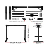 Darrahopens Furniture > Office Artiss Electric Standing Desk Motorised Adjustable Sit Stand Desks Black White