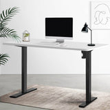 Darrahopens Furniture > Office Artiss Electric Standing Desk Motorised Adjustable Sit Stand Desks Black White