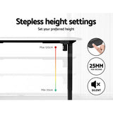 Darrahopens Furniture > Office Artiss Electric Standing Desk Motorised Adjustable Sit Stand Desks Black White