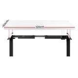 Darrahopens Furniture > Office Artiss Electric Standing Desk Motorised Adjustable Sit Stand Desks Black White