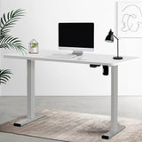 Darrahopens Furniture > Office Artiss Electric Standing Desk Motorised Adjustable Sit Stand Desks Grey White
