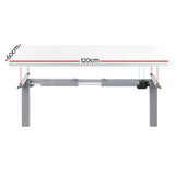 Darrahopens Furniture > Office Artiss Electric Standing Desk Motorised Adjustable Sit Stand Desks Grey White