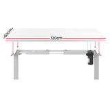 Darrahopens Furniture > Office Artiss Electric Standing Desk Motorised Adjustable Sit Stand Desks White