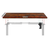 Darrahopens Furniture > Office Artiss Electric Standing Desk Motorised Adjustable Sit Stand Desks White Brown