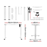 Darrahopens Furniture > Office Artiss Electric Standing Desk Motorised Adjustable Sit Stand Desks White Brown