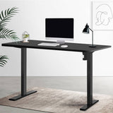 Darrahopens Furniture > Office Artiss Electric Standing Desk Motorised Sit Stand Desks Table Black 140cm