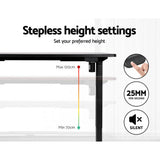 Darrahopens Furniture > Office Artiss Electric Standing Desk Motorised Sit Stand Desks Table Black 140cm