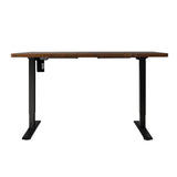 Darrahopens Furniture > Office Artiss Electric Standing Desk Motorised Sit Stand Desks Table Black Brown 140cm