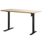 Darrahopens Furniture > Office Artiss Electric Standing Desk Motorised Sit Stand Desks Table Black Oak 140cm