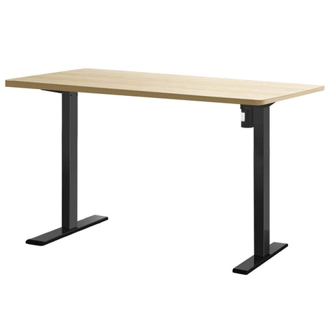 Darrahopens Furniture > Office Artiss Electric Standing Desk Motorised Sit Stand Desks Table Black Oak 140cm