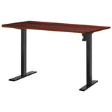 Darrahopens Furniture > Office Artiss Electric Standing Desk Motorised Sit Stand Desks Table Black Walnut 140cm