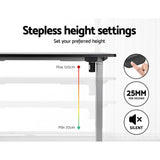 Darrahopens Furniture > Office Artiss Electric Standing Desk Motorised Sit Stand Desks Table Grey Black 140cm