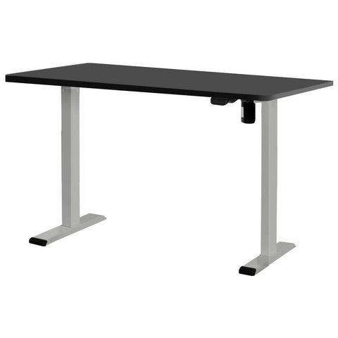 Darrahopens Furniture > Office Artiss Electric Standing Desk Motorised Sit Stand Desks Table Grey Black 140cm