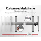 Darrahopens Furniture > Office Artiss Electric Standing Desk Motorised Sit Stand Desks Table Grey Brown 140cm