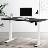 Darrahopens Furniture > Office Artiss Electric Standing Desk Motorised Sit Stand Desks Table White Black 140cm