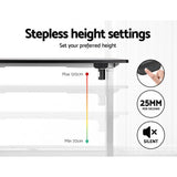 Darrahopens Furniture > Office Artiss Electric Standing Desk Motorised Sit Stand Desks Table White Black 140cm