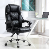 darrahopens Furniture > Office Artiss Executive Office Chair Leather Gaming Computer Desk Chairs Recliner Black