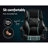 darrahopens Furniture > Office Artiss Executive Office Chair Leather Gaming Computer Desk Chairs Recliner Black