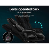 darrahopens Furniture > Office Artiss Executive Office Chair Leather Gaming Computer Desk Chairs Recliner Black