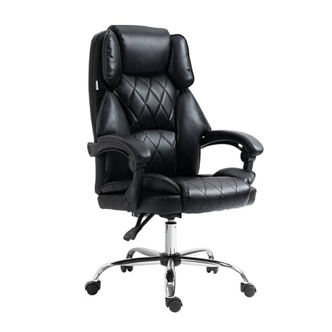 darrahopens Furniture > Office Artiss Executive Office Chair Leather Gaming Computer Desk Chairs Recliner Black