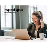 darrahopens Furniture > Office Artiss Foldable Desk with Bookshelf - White