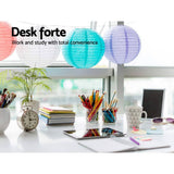 darrahopens Furniture > Office Artiss Foldable Desk with Bookshelf - White