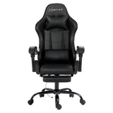 Darrahopens Furniture > Office Artiss Gaming Chairs Massage Racing Recliner Leather Office Chair Footrest Black