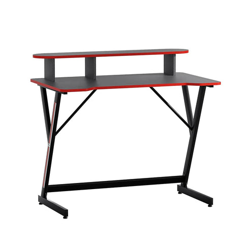 Darrahopens Furniture > Office Artiss Gaming Desk Computer Desks Table 2-Tiers Storage Study Home Ofiice 100CM
