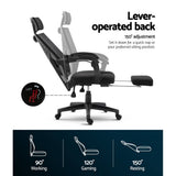 darrahopens Furniture > Office Artiss Gaming Office Chair Computer Desk Chair Home Work Recliner Black
