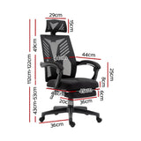 darrahopens Furniture > Office Artiss Gaming Office Chair Computer Desk Chair Home Work Recliner Black