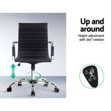 darrahopens Furniture > Office Artiss Gaming Office Chair Computer Desk Chairs Home Work Study Black Mid Back