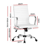 darrahopens Furniture > Office Artiss Gaming Office Chair Computer Desk Chairs Home Work Study White Mid Back