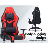 darrahopens Furniture > Office Artiss Gaming Office Chair RGB LED Lights Computer Desk Chair Home Work Chairs
