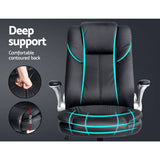 darrahopens Furniture > Office Artiss Kea Executive Office Chair Leather Black
