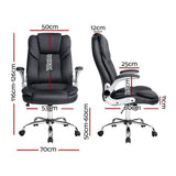 darrahopens Furniture > Office Artiss Kea Executive Office Chair Leather Black