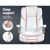 darrahopens Furniture > Office Artiss Kea Executive Office Chair Leather White
