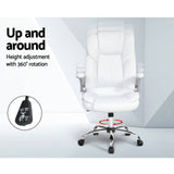 darrahopens Furniture > Office Artiss Kea Executive Office Chair Leather White
