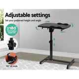 darrahopens Furniture > Office Artiss Laptop Table Desk Adjustable Stand - Black