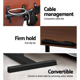 darrahopens Furniture > Office Artiss Laptop Table Desk Adjustable Stand - Walnut