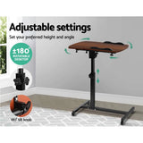darrahopens Furniture > Office Artiss Laptop Table Desk Adjustable Stand - Walnut