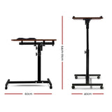 darrahopens Furniture > Office Artiss Laptop Table Desk Adjustable Stand - Walnut