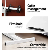 darrahopens Furniture > Office Artiss Laptop Table Desk Adjustable Stand - White